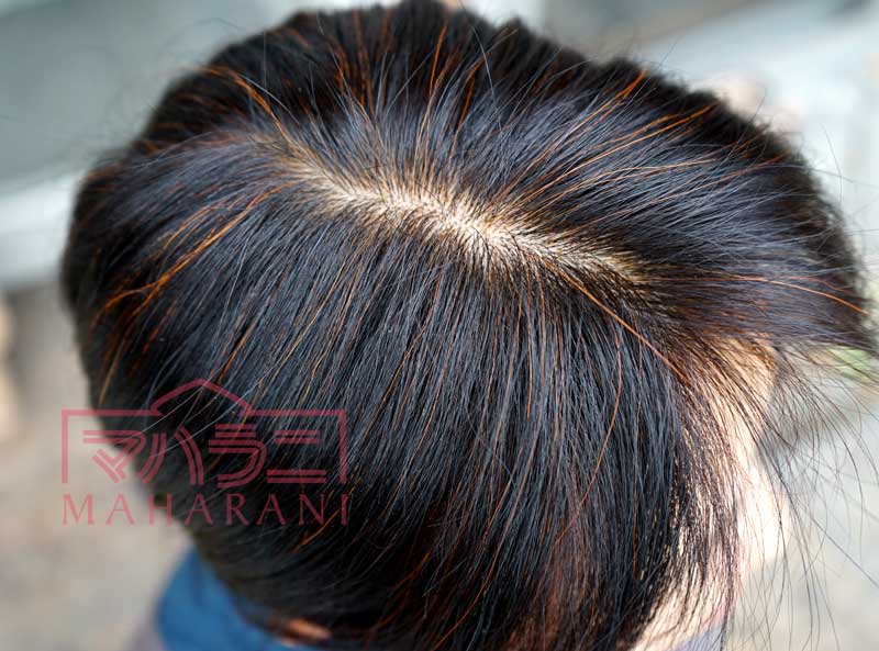 ヘナした直後の写真