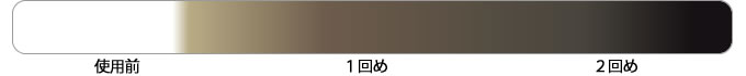 ハーバルカラー７ソフトブラックの染まり方