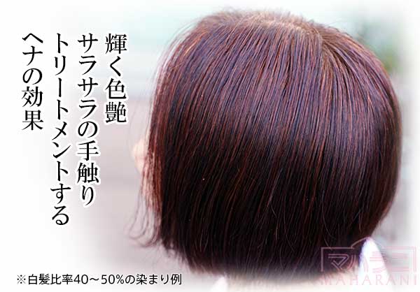 ヘナの染まり例