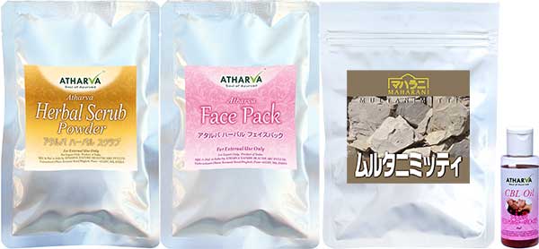 ハーバルスクラブ100g+フェイスパック100g+ムルタニミッティ100g
